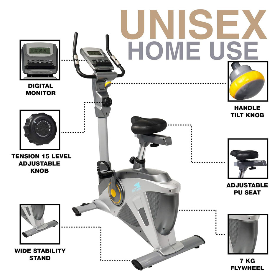 Magnetic Exercise Machine EM-1542 Hyper-Quiet Magnetic Driving System, With 15 Resistance Level, i-pad Holder And Adjustable Seat 110kg User Weight Capacity