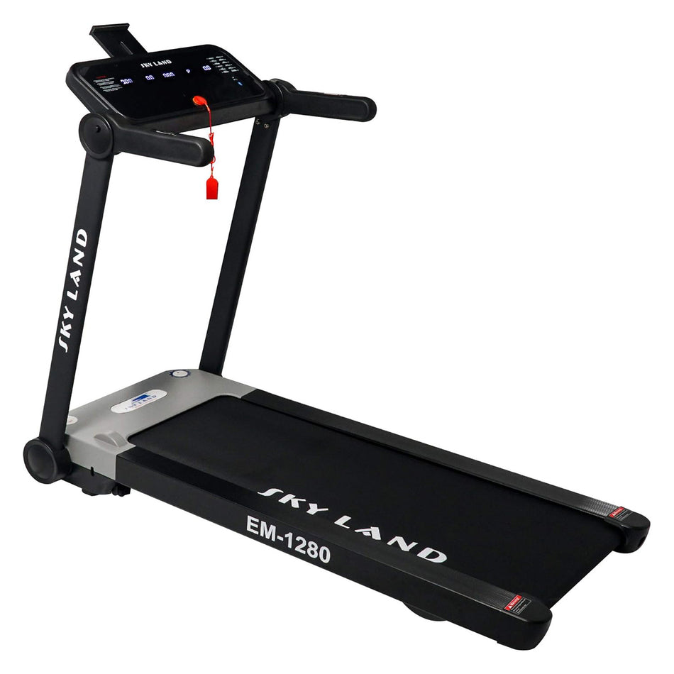 Foldable Home Use Motorized Treadmill EM-1280 Motor Power 2.0HP-4.0 Peak, Max User Weight 100kg,Speed 1-12km/h, Running Surface 120 x 42mm with 12programs and MP3