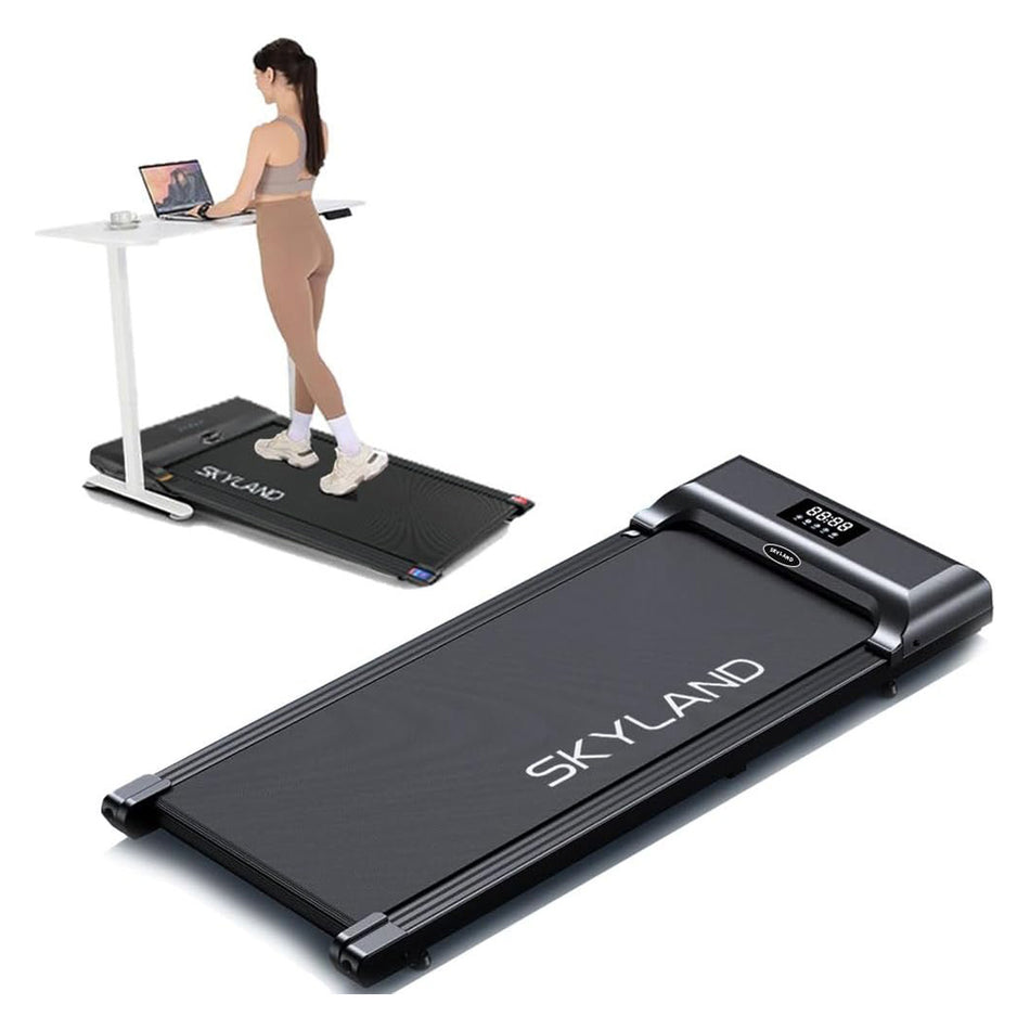 Walking Pad Treadmill, Ultra Slim Under Desk Treadmill EM-1304 Quiet Motor Portable Walking Pad Running Device for Home and Office