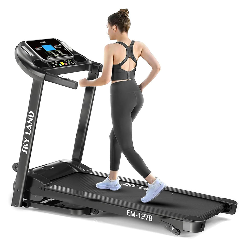 Home Use Treadmill EM-1278 Powerful Motor 2hp-4hp Peak with 100kg User Weight Capacity