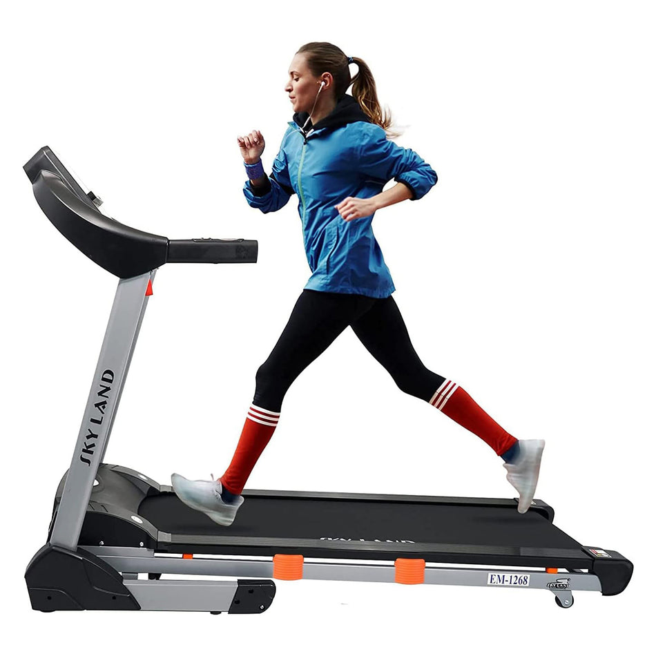 Home Use Treadmill EM-1268 6HP Peak Motor With Auto Incline And Bluetooth Speaker, Cardio Exercise For Home And Office