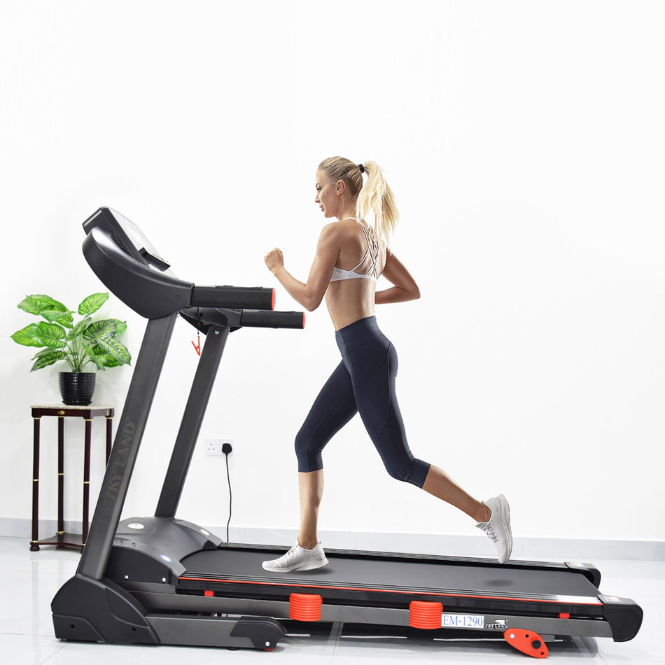 Treadmill With Powerful (5 Hp Peak Motor) EM-1290 Built-in Bluetooth Speaker, Cardio exercise for home use and Office