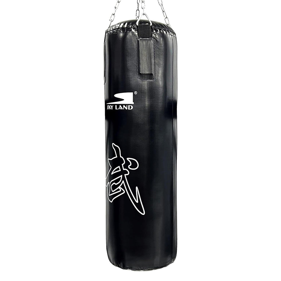 SKY LAND Boxing Bag | Punching Bag Heavy Duty PU Leather Hanging Bag With a Wall Mount Hanger For MMA Kickboxing Boxing Karate Muay Thai Home Gym For Adults & Youth, EM-1876