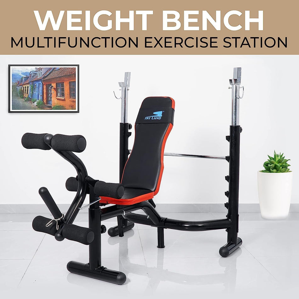 SKY LAND Multi-Function Weight Bench Gym bench EM-1831 For Home Bench Press Exercises (Weights not included)