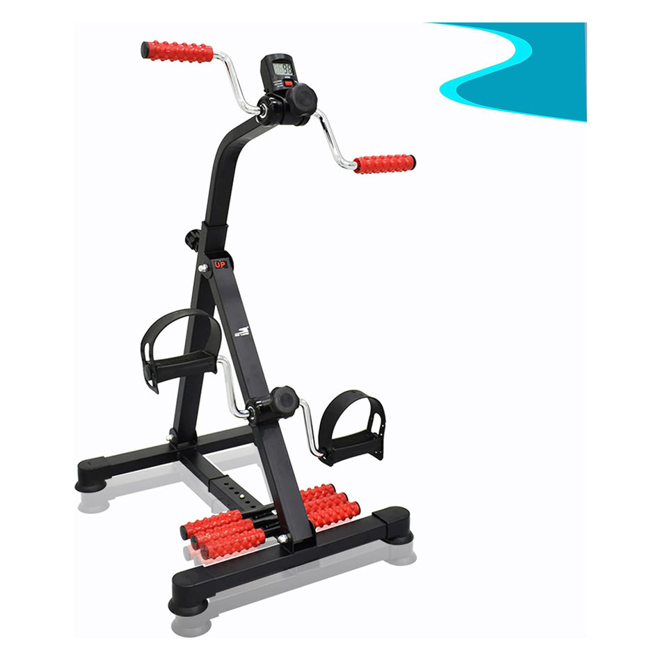 SKY LAND Portable Multi Peddler Cycle Machine for Arms and Legs with LCD Monitor and Massage Rollers
