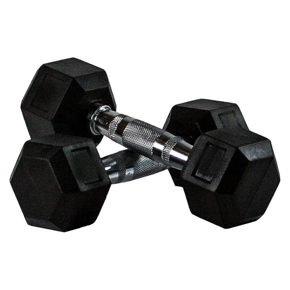SKY LAND HEX Dumbbell - Rubber Coated Cast Iron Hexagonal Dumbbells/Hand Weight Set for Effective Strength Training/Full Body Workout Equipment-3kg Hex Dumbbells X2/EM-9260-3