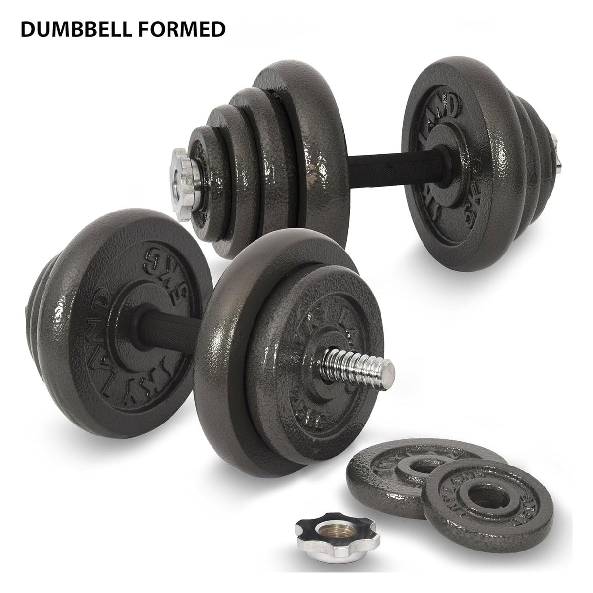 Adjustable Cast Iron and Barbell 50kg Dumbbell Set with Storage Box EM-9221-50 for Strength Training