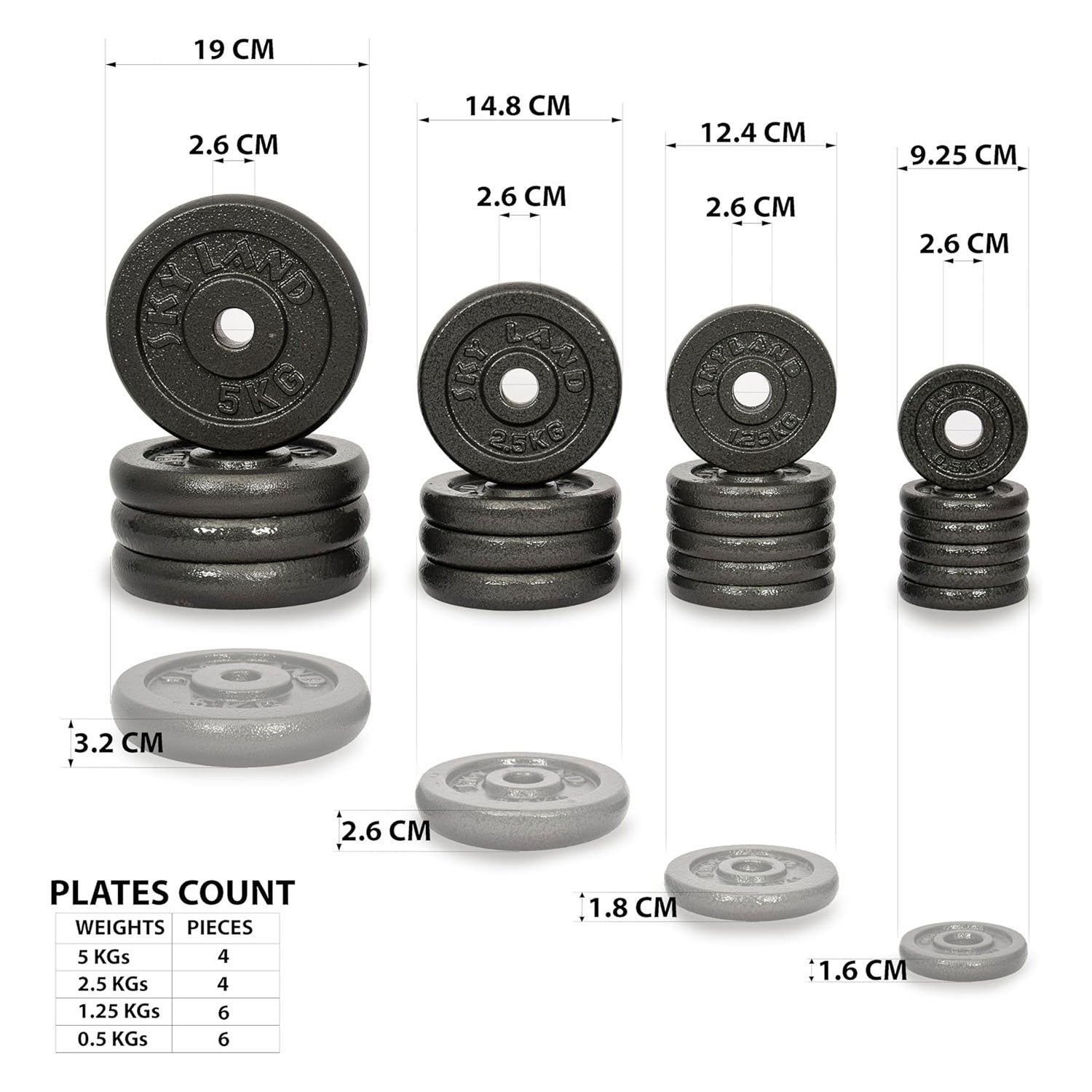 Adjustable Cast Iron and Barbell 50kg Dumbbell Set with Storage Box EM-9221-50 for Strength Training