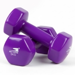 10kg Vinyl Dumbbell Set (5kg x 2) - Purple Anti-Roll Hex