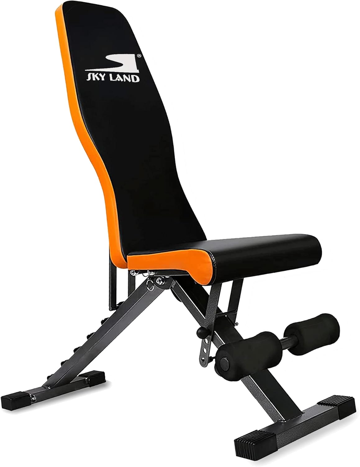 SKY LAND Adjustable Weight Bench for Home Gym - Multifunctional Bench Press Workout Station, Foldable Design, High-Density Foam Padding, Supports 150 kg, Heavy-Duty Steel