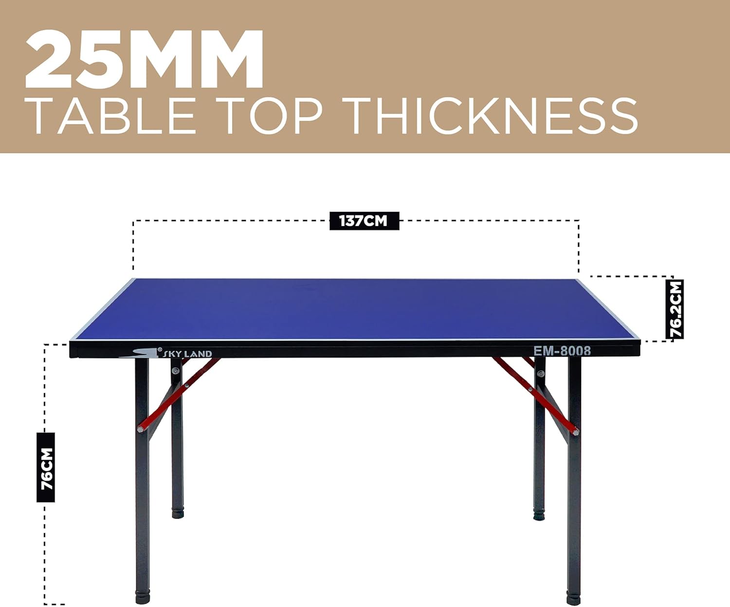 Sky Land Sports Mini Table Tennis Table Ping Pong Table For Kids Em 8008, Tt Table Light Weight Blue - Image 4