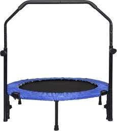SKY LAND Fitness 40" Trampoline For Adults & Kids | Fitness Rebounder With Adjustable Foam Handle & Safety Pad/ Bungee Cords, Stable & Quiet Exercise Rebounder For Indoor & Outdoor, EM-8102
