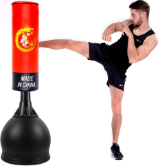 SKY LAND 1.6M Free-Standing Boxing Bag with Stand ? Punching Bag with Sand/Water Fillable Base ? Durable Kickboxing Bag for Adults & Kids ? Training Equipment for Home Gym