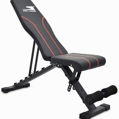 SKY LAND Weight Bench, Adjustable Workout Bench Foldable Strength Training Bench for Home Gym-EM-1868, black
