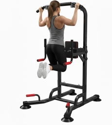 SKY LAND Pro Power Tower for Home Gym, Multifunctional Dip Station, Pull Up & Push Up Bar, Adjustable Height Steel Frame, Full Body Workout Equipment Up to 100KG User Weight, Padded Support EM-1841