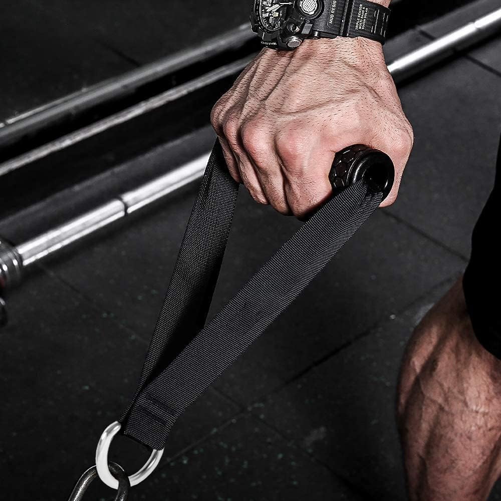 SKY LAND Heavy Duty Exercise Handles for Cable Machine Pulley & Resistance Bands | Gym Equipment Handle with Grip Attachment Straps | Fitness Strap D Handle Resistance for Strength Training EM-9361 - Image 4