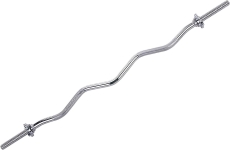 SKY LAND Weight Lift Bar EZ Curl 1.2M Zig Zag Barbell with Knurled Grip & Star Lock Collars | Solid Steel Workout Bar for Arm Training, Strength Training, Bodybuilding & Home Gym Fitness EM-9253Zip