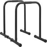 SKY LAND Heavy Duty Dip Stands | Portable Functional Stength Training Dip Stand with Safety Connector, Workout Dip bar Station Stabilizer Parallettes Push Up Stand Black, EM-1870