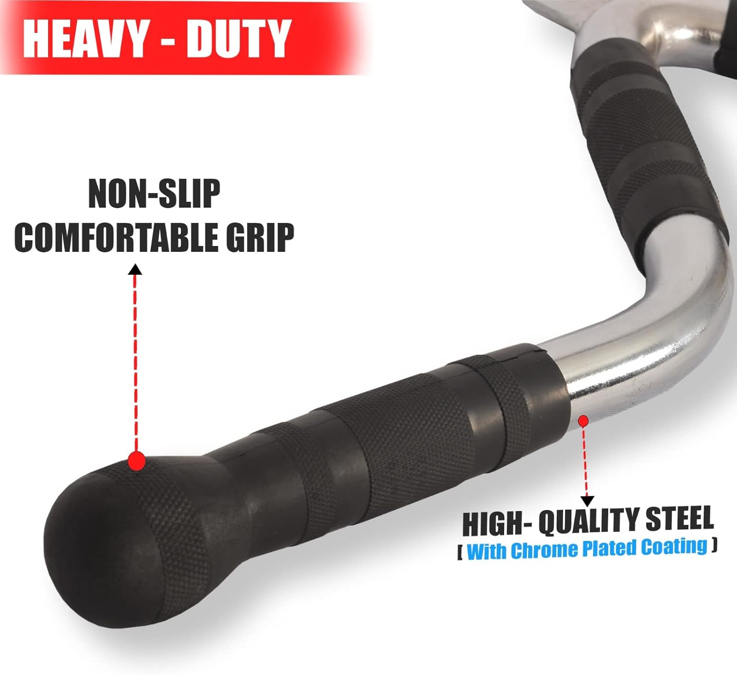 SKY LAND V Bar Lat Pull Bar for Cable Machine Attachment, Heavy Duty Chrome Tricep Pushdown & Row Handle with Rubber Grip, Strength Training Accessory for Gym, Home Workout, Bodybuilding & Weightlifting Equipment - Image 3