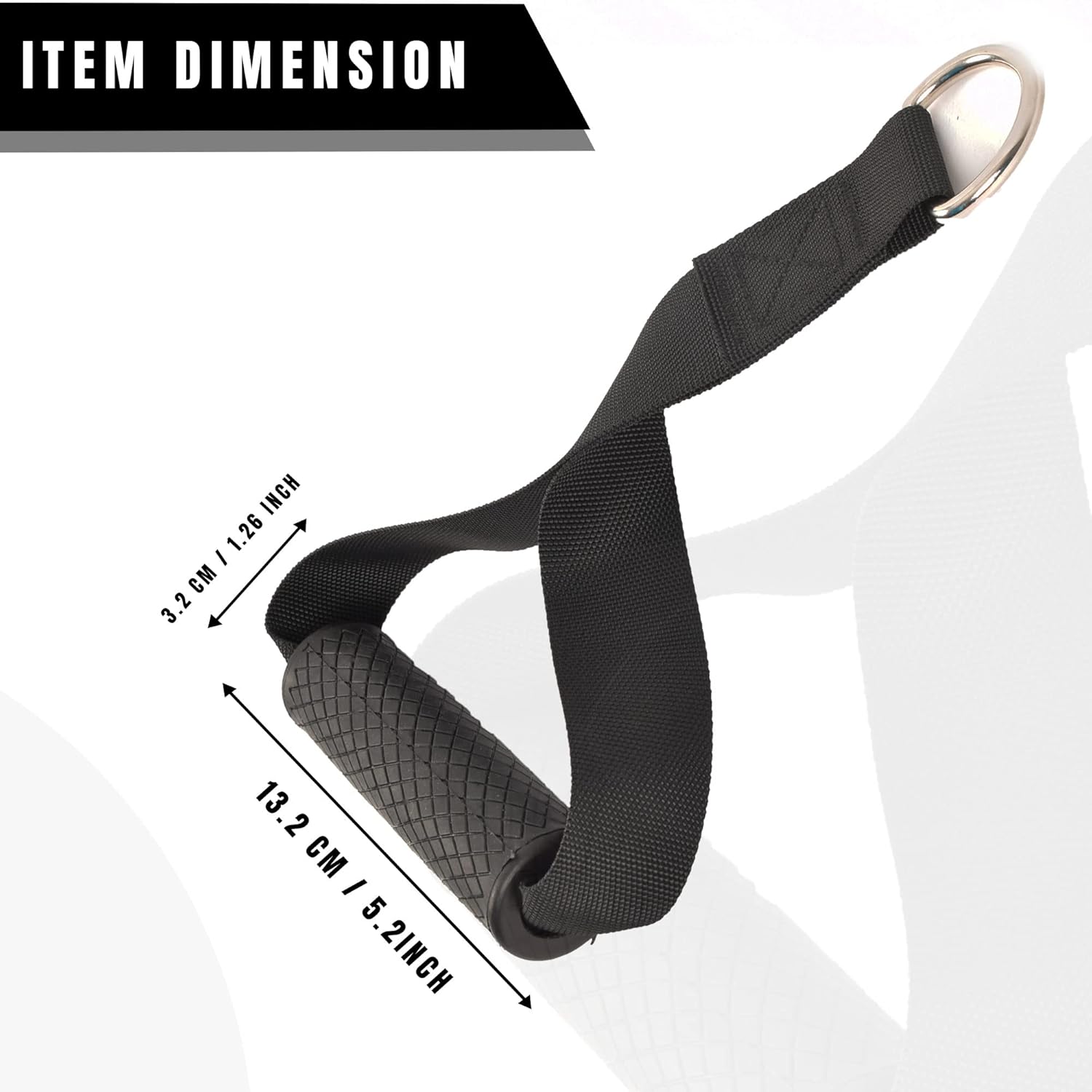 SKY LAND Heavy Duty Exercise Handles for Cable Machine Pulley & Resistance Bands | Gym Equipment Handle with Grip Attachment Straps | Fitness Strap D Handle Resistance for Strength Training EM-9361 - Image 2
