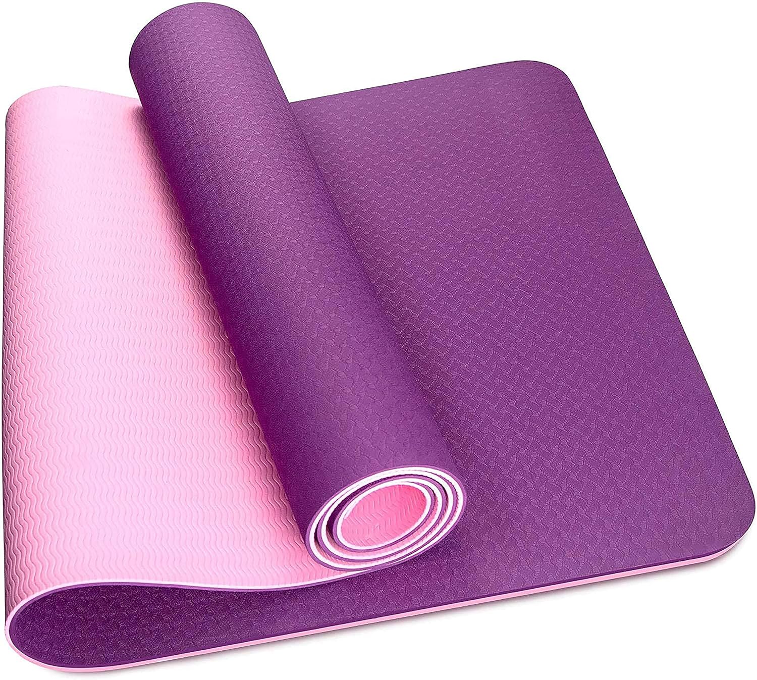 SKY LAND Yoga Mat Non Slip,6mm Yoga Mat-Ideal for HiiT, Pilates, Yoga, and Home Workouts-TPE Gym Exercise Mat Ideal for Various Fitness Routines (Purple, 183 x 61cm)-EM-9304-P