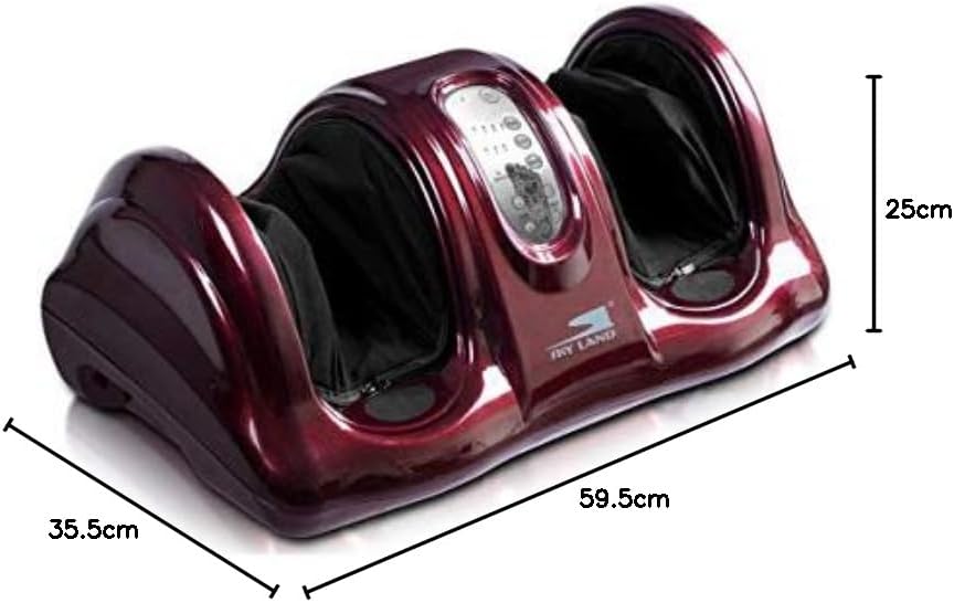 Foot Massager Machine Shiatsu Foot Massager, Therapeutic Reflexology Kneading and Rolling for Feet, Ankle, High-Intensity Rollers, Remote Control- EM-2158, Maroon - Image 8