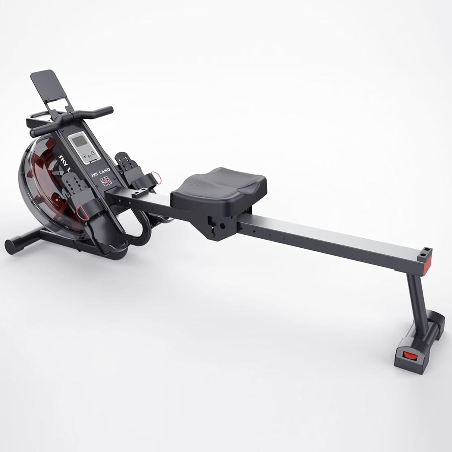 Water Rowing Machine for Home Use ?C Indoor Cardio Rower with Vertical Tank Resistance, Bluetooth App, LCD Monitor, Foldable Storage & 136KG Capacity Fitness Equipment GM-8146