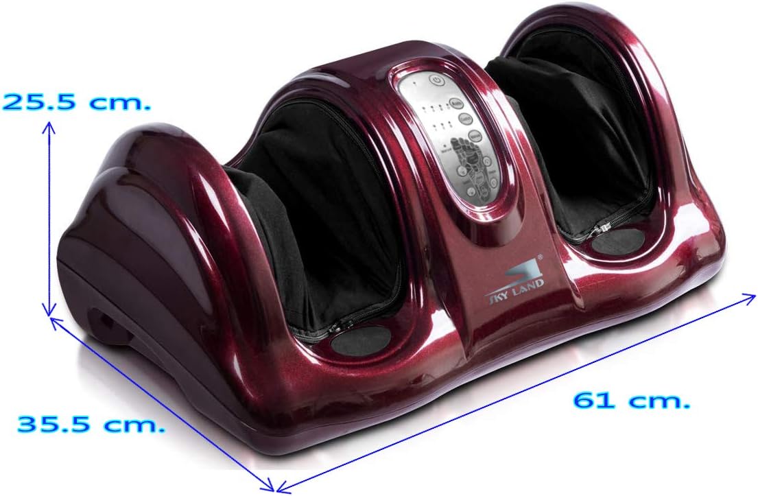 Foot Massager Machine Shiatsu Foot Massager, Therapeutic Reflexology Kneading and Rolling for Feet, Ankle, High-Intensity Rollers, Remote Control- EM-2158, Maroon - Image 4