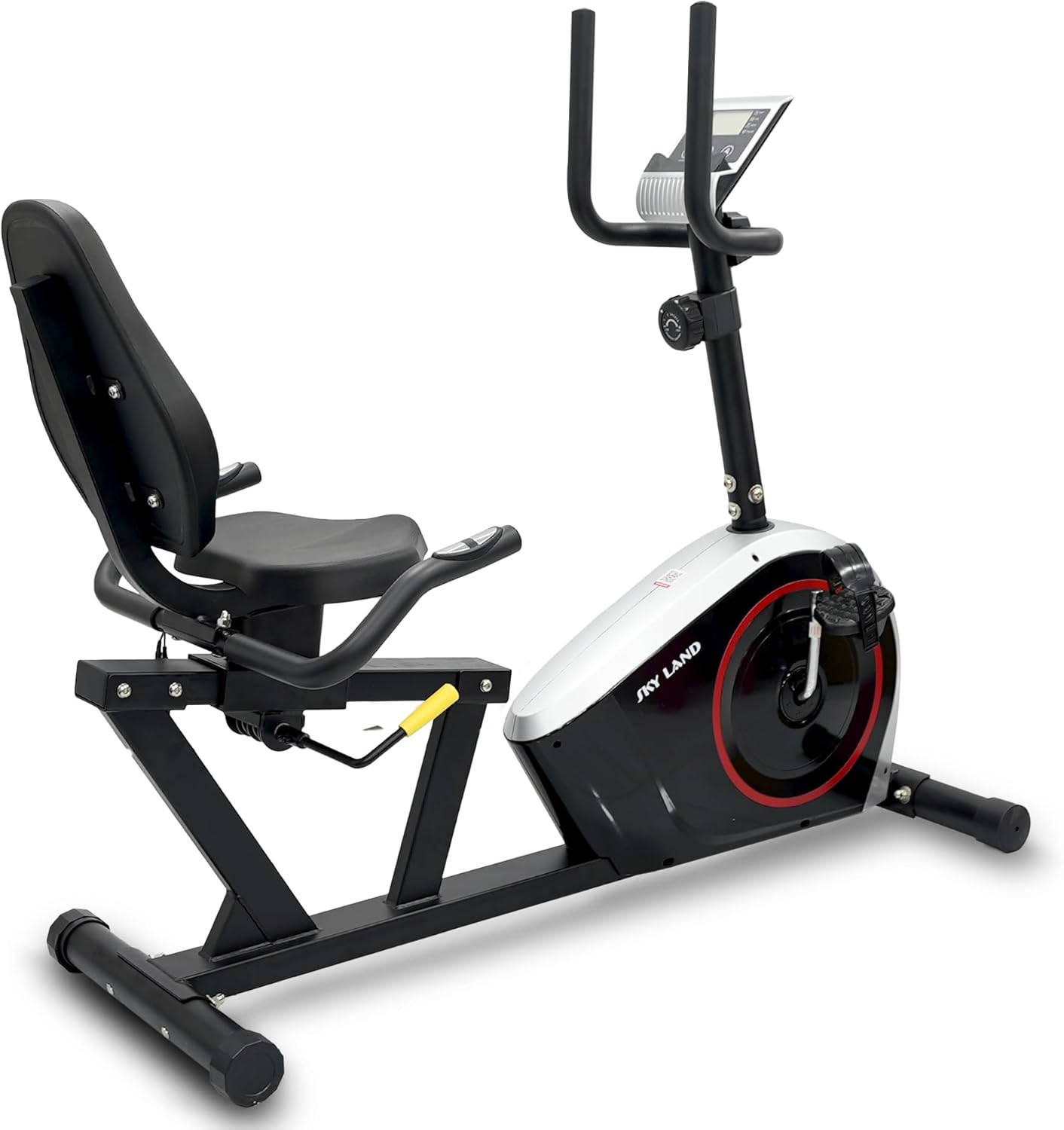 Magnetic Recumbent Exercise Bike | 8-Level Magnetic Resistance | LED Display | FitShow App | Quiet & Smooth Cycling | 5Kg 2-Way Flywheel | Adjustable Seat | Home Gym Fitness Equipment EM-1571