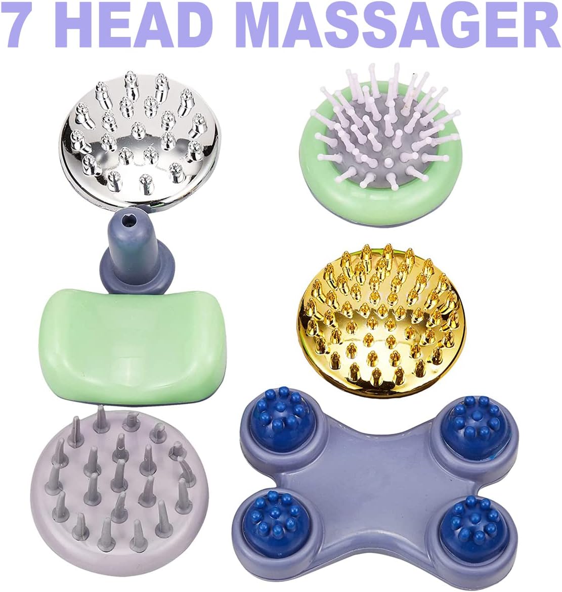 Massager With Multi Head, Gray- EM-4161 - Image 6
