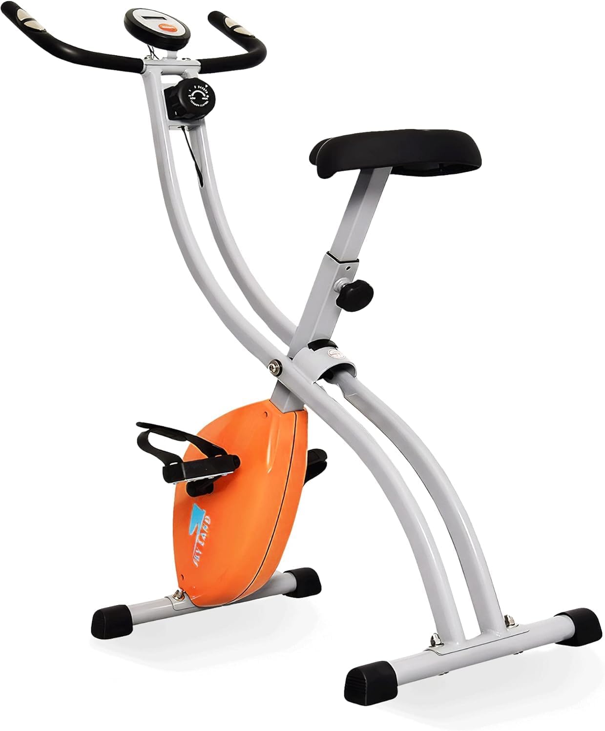 Portable Sports X bike Upright Exercise Bike With 8 Level Resistance, Stationary Exercise Bike Orange - EM-1539