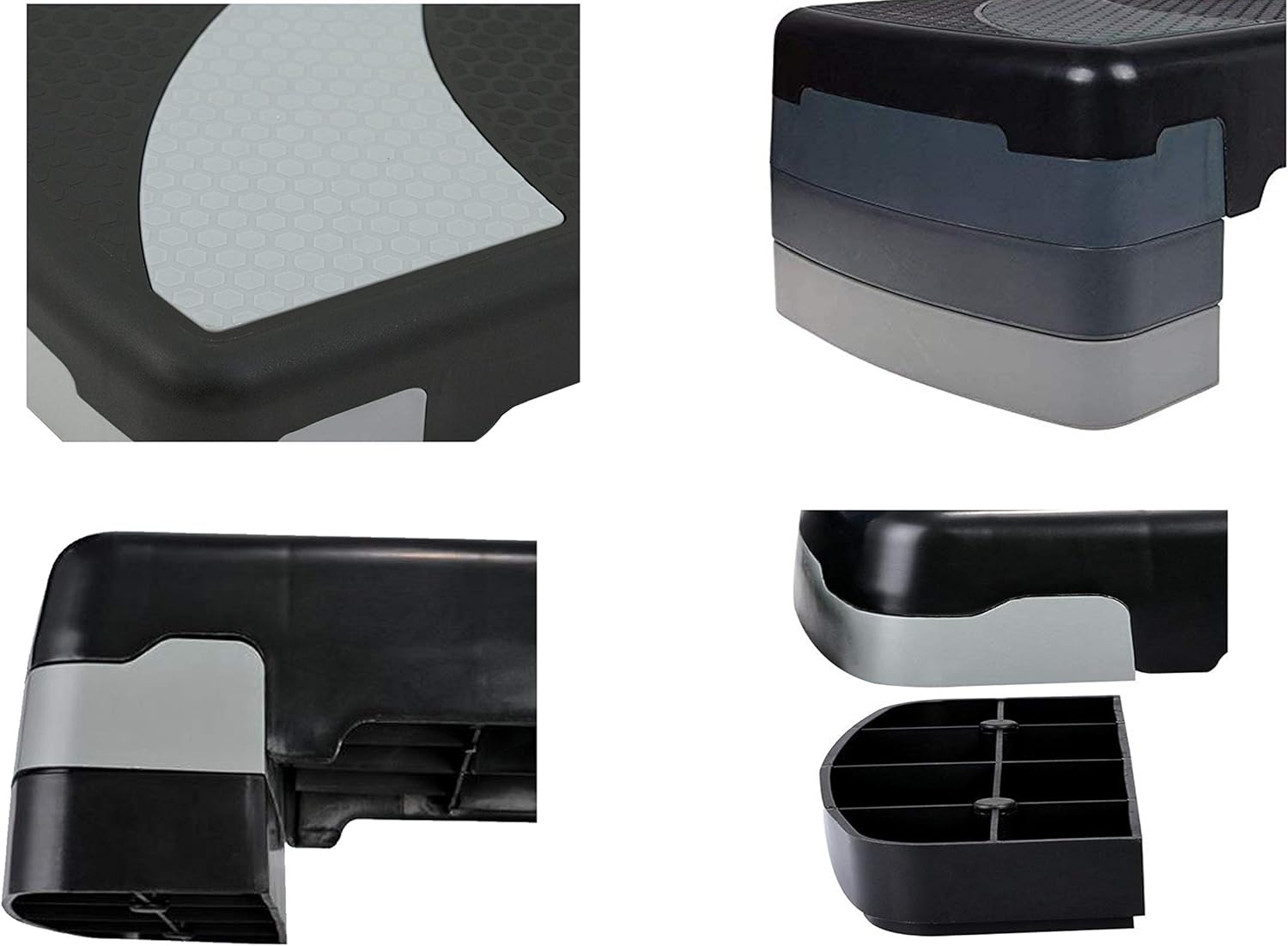 Stepper Platform EM-9230 ?C Adjustable Home Exercise Stepper with Non-Slip Surface, Heavy-Duty Fitness Step for Cardio & Strength Training ?C Black/Gray (80??31??20 cm) - Image 7