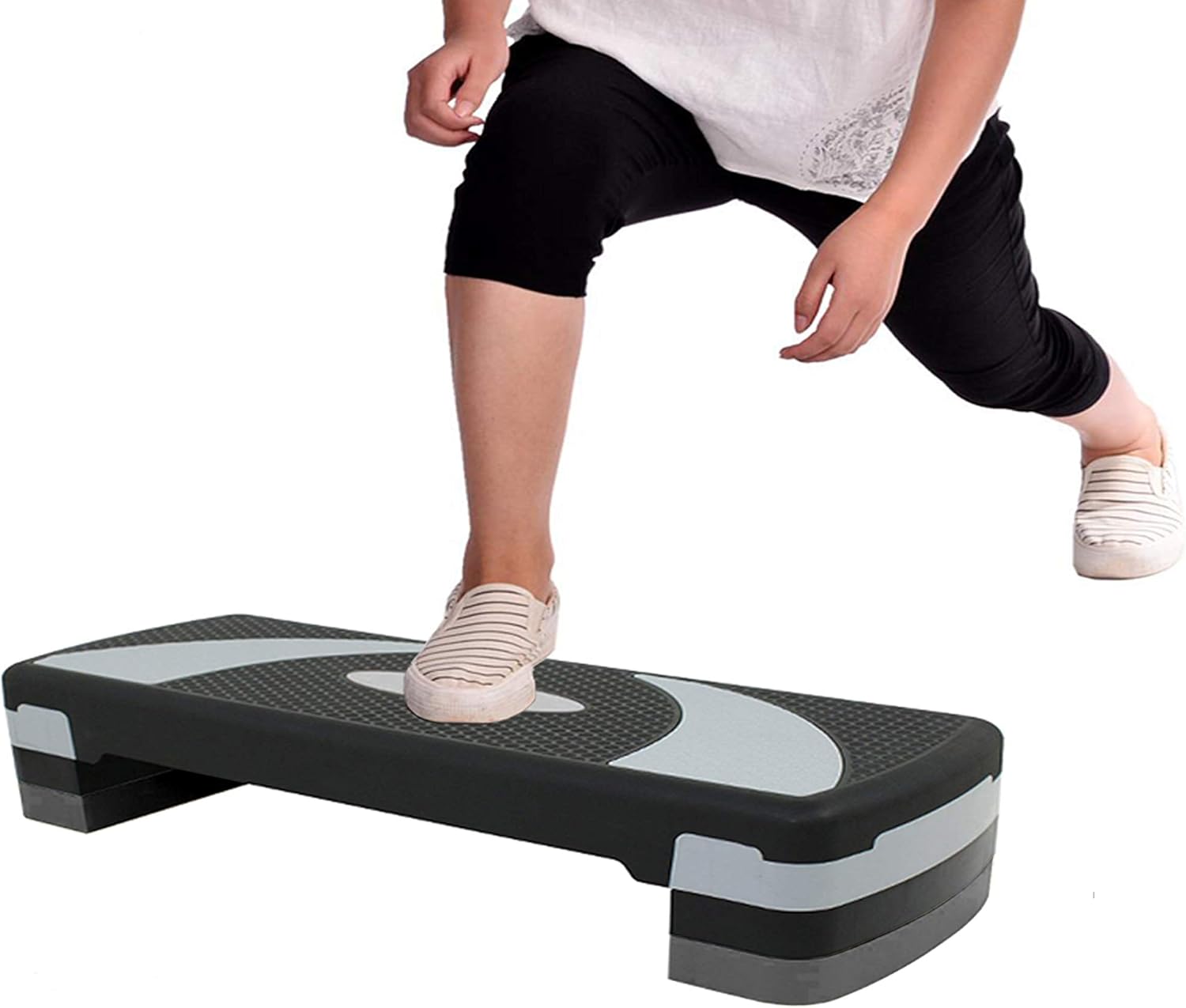 Stepper Platform EM-9230 ?C Adjustable Home Exercise Stepper with Non-Slip Surface, Heavy-Duty Fitness Step for Cardio & Strength Training ?C Black/Gray (80??31??20 cm) - Image 3