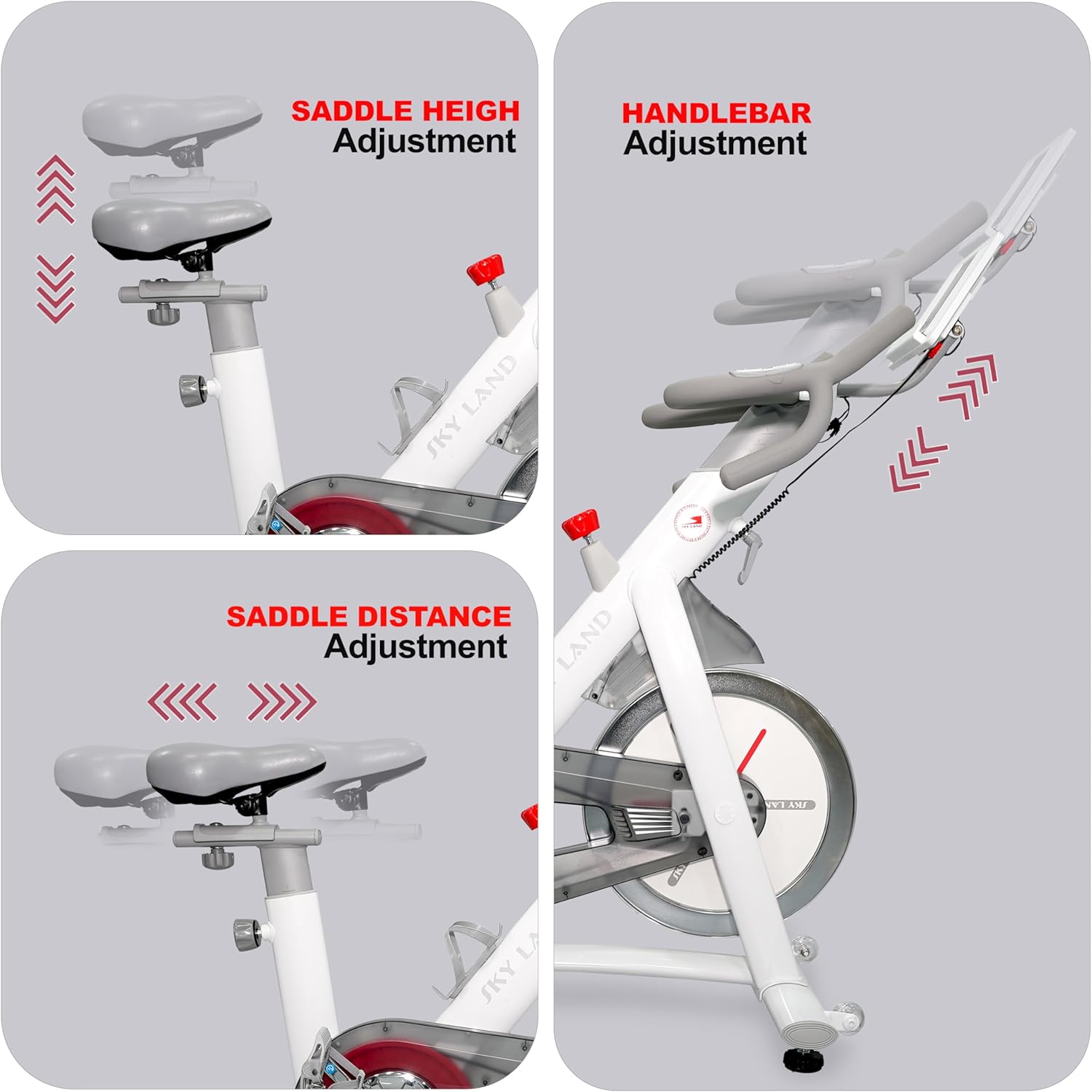 Magnetic Exercise Bike: Versatile Indoor Cycling Stationary Bike for All, Home Cardio Workout with Belt Drive System and Adjustable Comfort-EM-1568-W - Image 4
