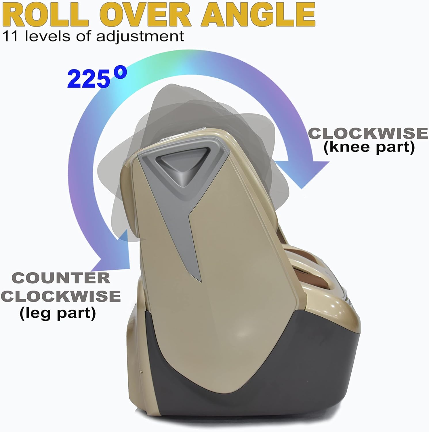 Unisex Adult Multi-fuction Leg Foot Massager EM-2192 - Light Brown, 59 x 44 x 55 cm - Image 5