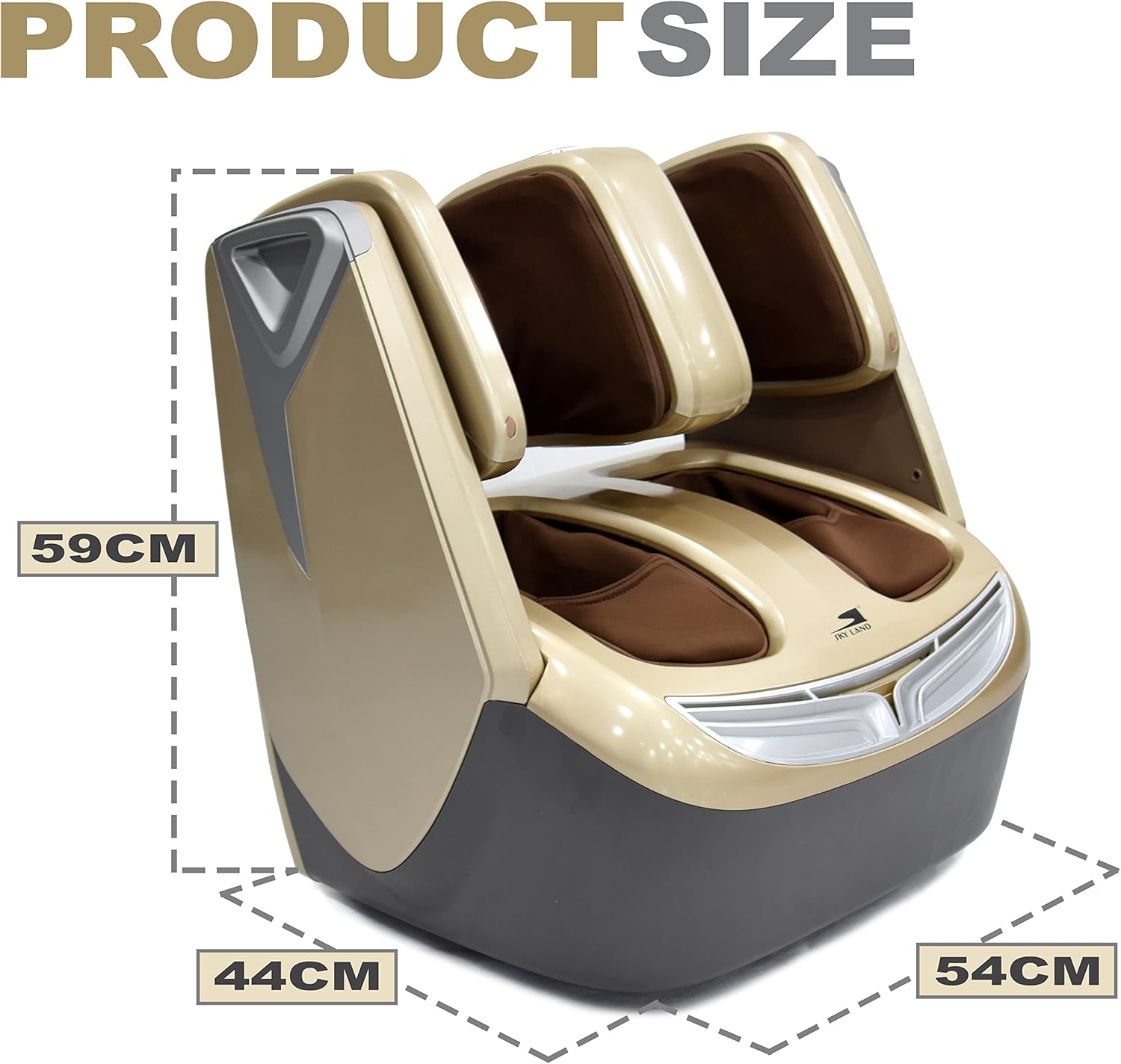 Unisex Adult Multi-fuction Leg Foot Massager EM-2192 - Light Brown, 59 x 44 x 55 cm - Image 7