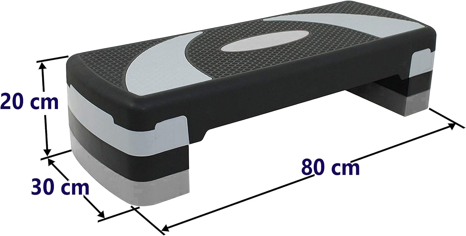 Stepper Platform EM-9230 ?C Adjustable Home Exercise Stepper with Non-Slip Surface, Heavy-Duty Fitness Step for Cardio & Strength Training ?C Black/Gray (80??31??20 cm) - Image 6
