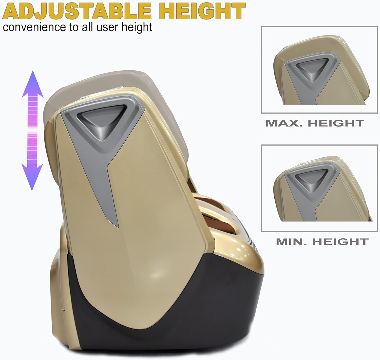 Unisex Adult Multi-fuction Leg Foot Massager EM-2192 - Light Brown, 59 x 44 x 55 cm - Image 6