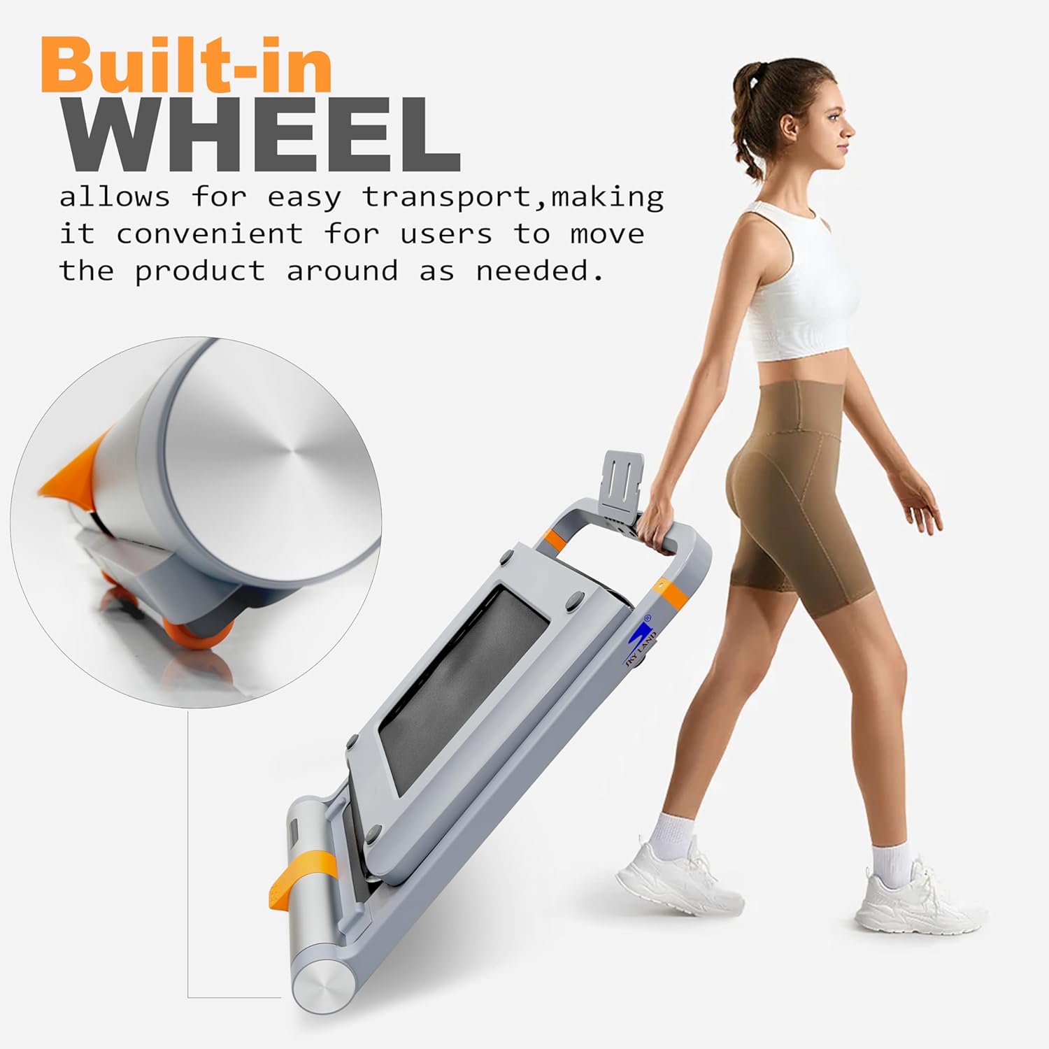 2-in-1 Walking Pad Treadmill ?C Double Foldable Compact Treadmill for Home & Office, 2.25HP Motor, Bluetooth & Zwift App, Under Desk Running Machine with Remote Control | EM-1288-PRO - Image 5