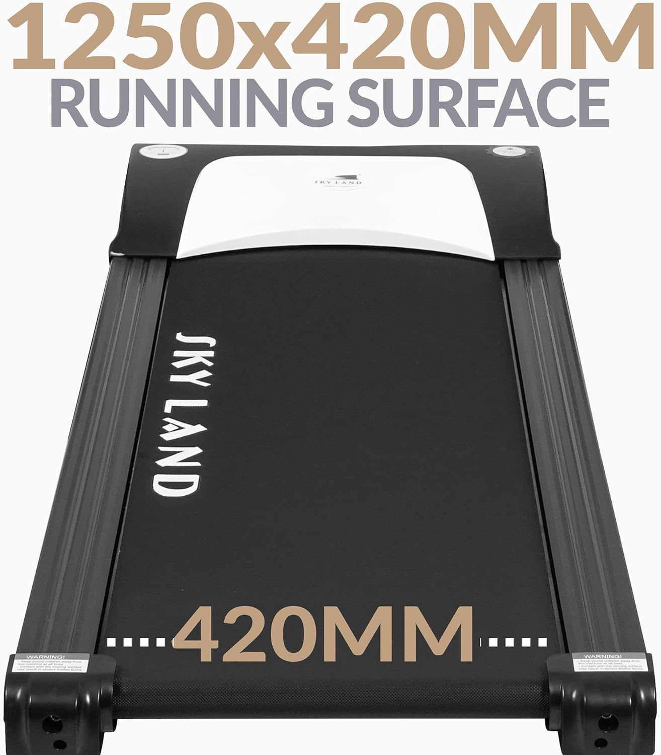 Motorized Treadmill | 2 HP DC Motor, 110kg Capacity, 1?C14 KM/H Speed | 12 Programs, Auto Incline, 5" LCD Display, Foldable Compact Running Machine for Home Gym Cardio EM-1260 - Image 4