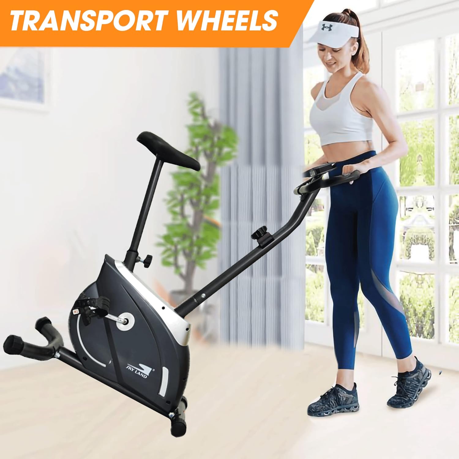 Magnetic Upright Exercise Bike for Home ?C Indoor Cycling Cardio Machine with Adjustable Resistance, Digital Monitor, Heavy Duty Frame, Fitness Bike for Weight Loss & Daily Workouts EM-1555 - Image 6