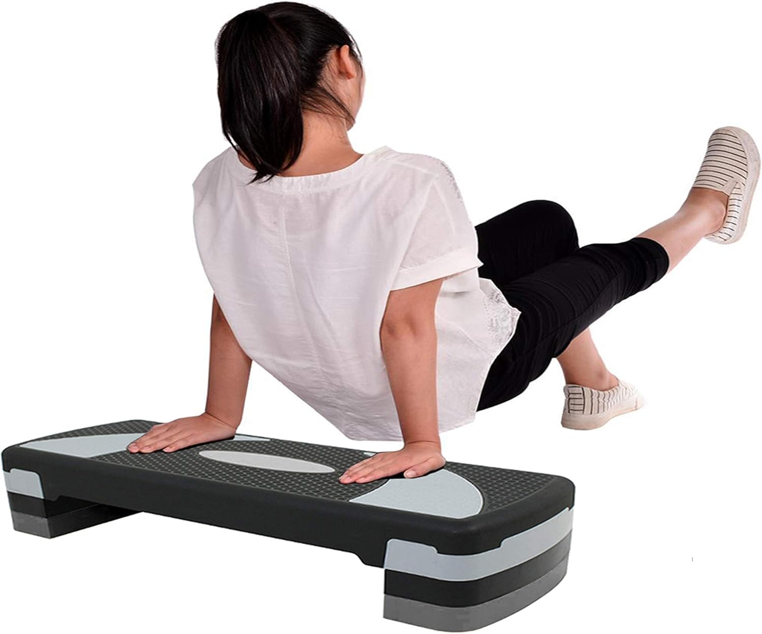Stepper Platform EM-9230 ?C Adjustable Home Exercise Stepper with Non-Slip Surface, Heavy-Duty Fitness Step for Cardio & Strength Training ?C Black/Gray (80??31??20 cm) - Image 2