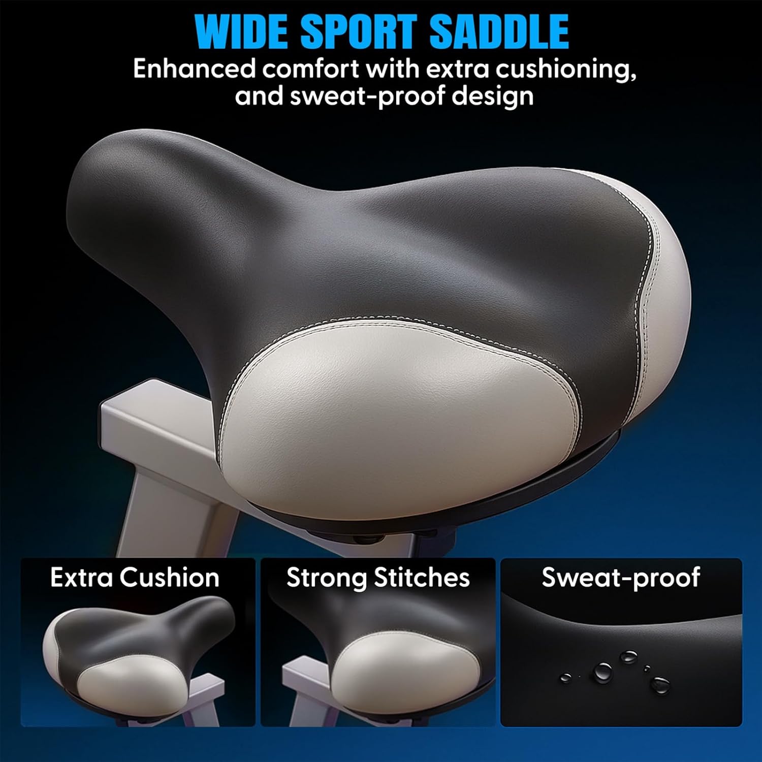 Spinning Bike ?C Indoor Exercise Bike for Home Cardio Workout, 5KG Flywheel, Adjustable Saddle Height, Compact Design, Max User Weight 110KG, PP+Steel Frame, Model EM-1573 - Image 5