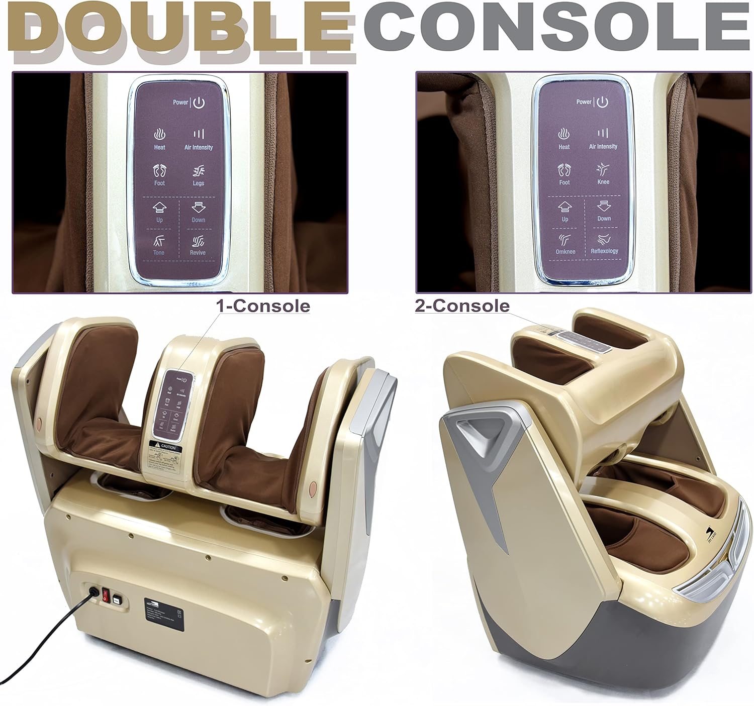 Unisex Adult Multi-fuction Leg Foot Massager EM-2192 - Light Brown, 59 x 44 x 55 cm - Image 9