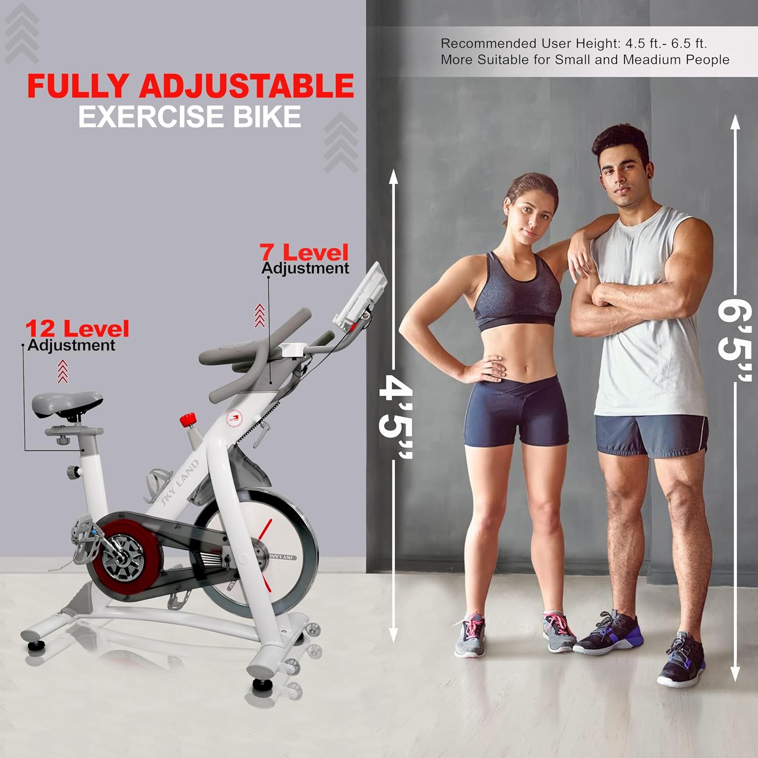 Magnetic Exercise Bike: Versatile Indoor Cycling Stationary Bike for All, Home Cardio Workout with Belt Drive System and Adjustable Comfort-EM-1568-W - Image 3